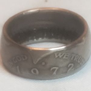 1972 JFK half dollar coin ring sz 7